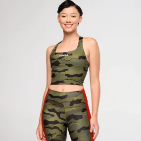 Zumba® Explore Square Neck Tank Bra - Olive Expedition